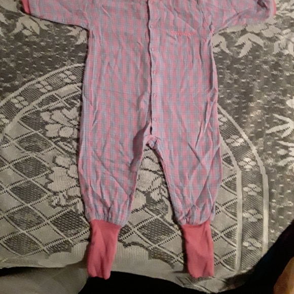Snugabye Vintage BabyGirl 12M Pnk&Prpl Plaid Onsie - Picture 3 of 11